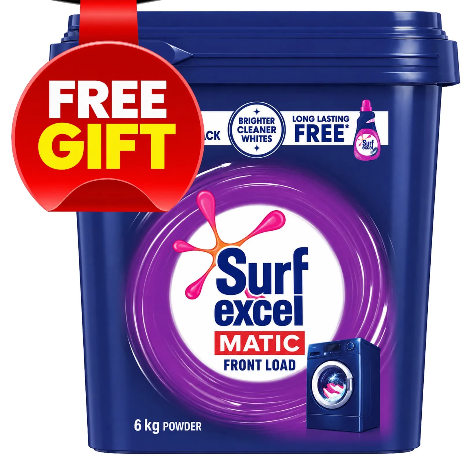 Surf Excel Matic Detergent, 6 kg free